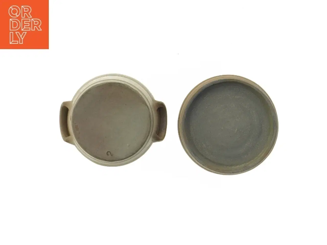 Billede 5 - Keramikbeholder med låg (str. Ø. 12,5 cm. længde, 9,5 cm)