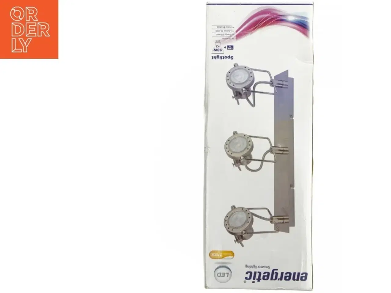 Billede 6 - Stål loftslampe med 3 lyskilder