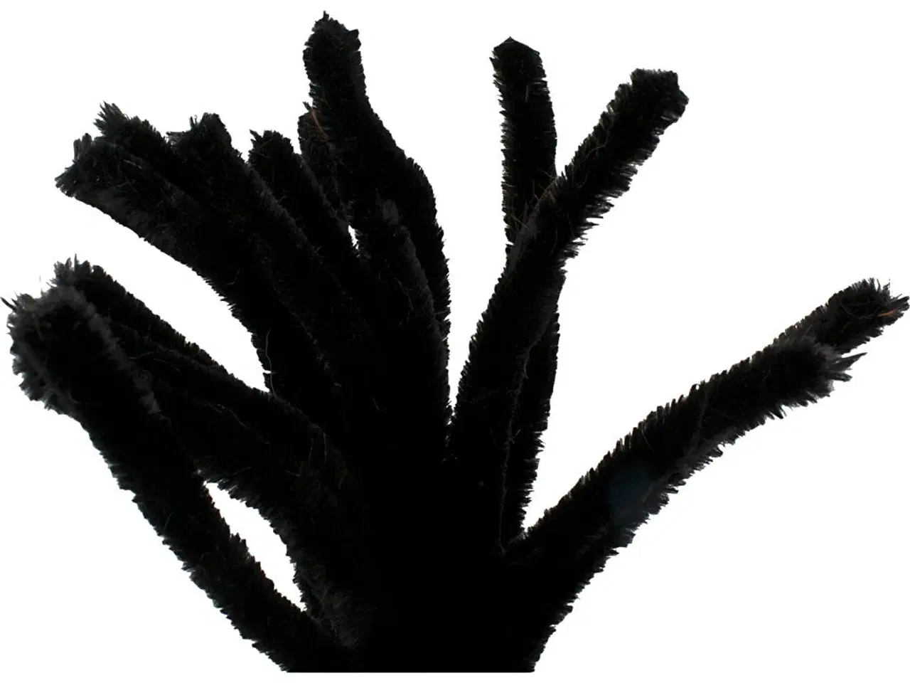 Billede 1 - Chenille, L: 30 cm, tykkelse 15 mm, sort, 15stk./ 1 pk.