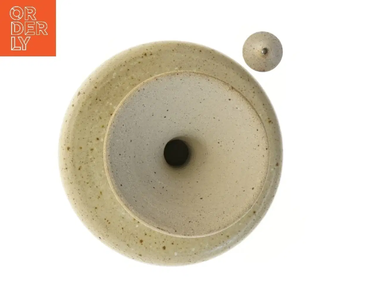 Billede 2 - Keramisk lysestage med låg (str. 17 cm)