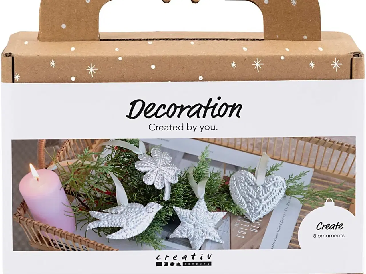 Billede 1 - Mini DIY Kit Dekoration, Juleophæng, sølv metal, 1 pk.