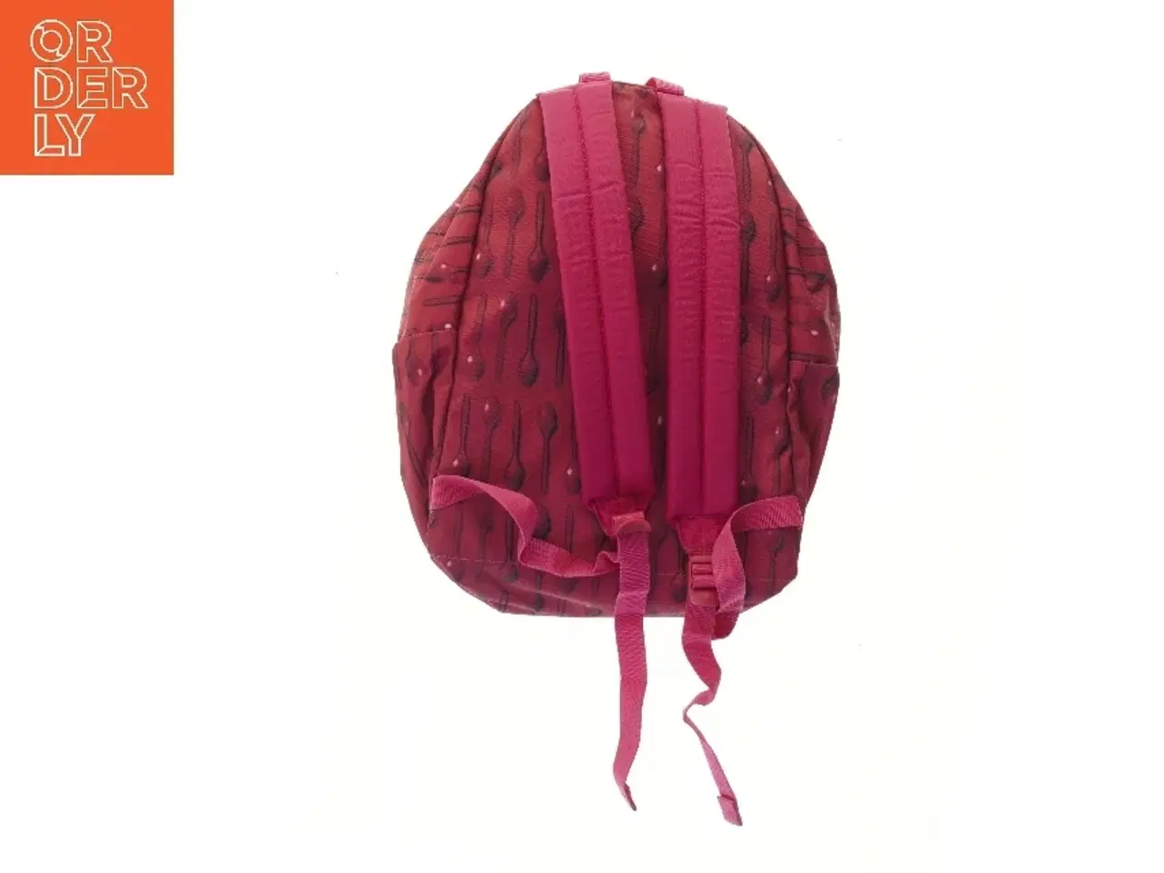 Billede 2 - Eastpak rygsæk, rød/pink med ske mønster (str. 48x38 cm)