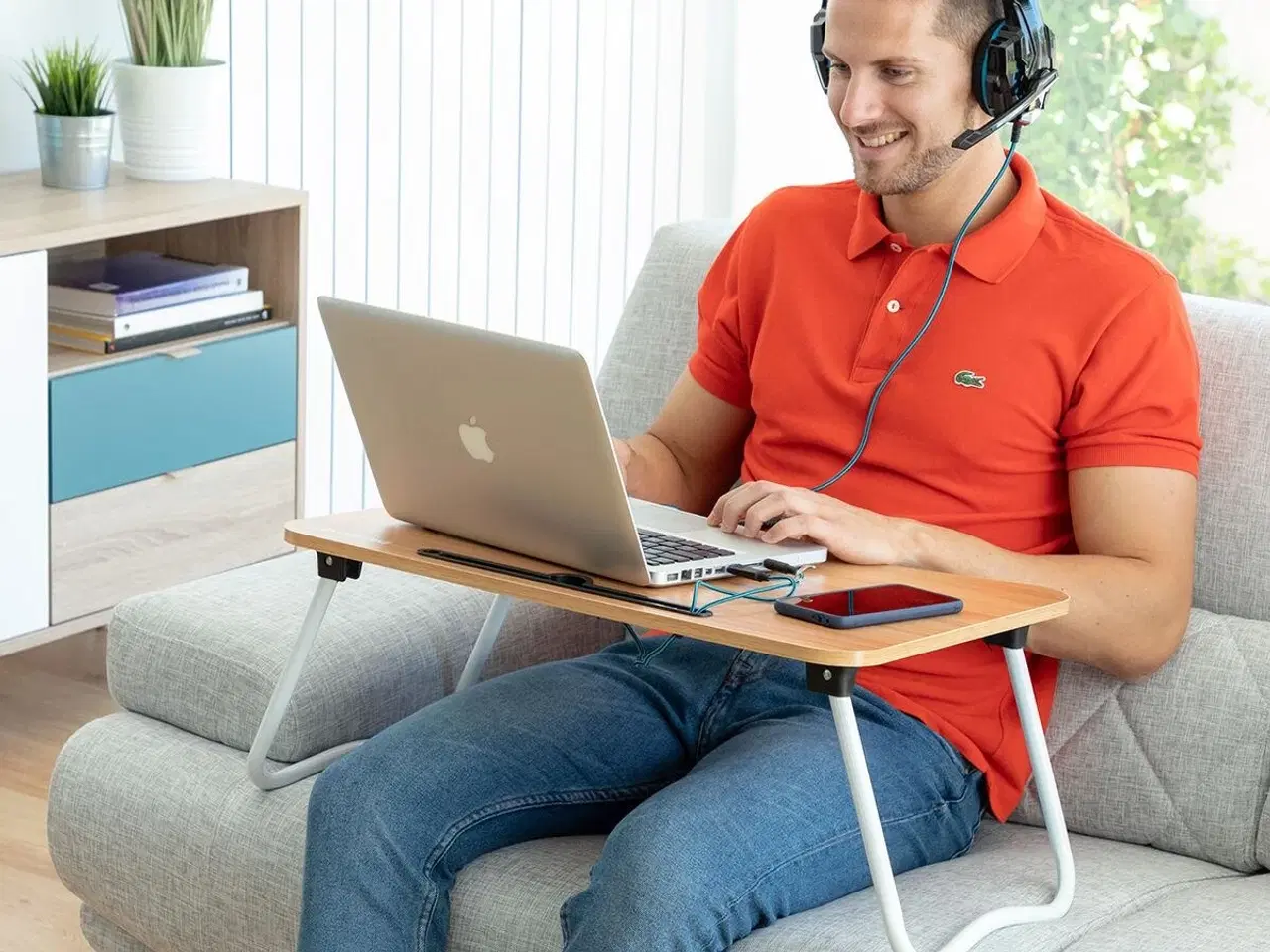 Billede 3 - Seng/bordbakke med ben - Muvisk foldbart støttebord