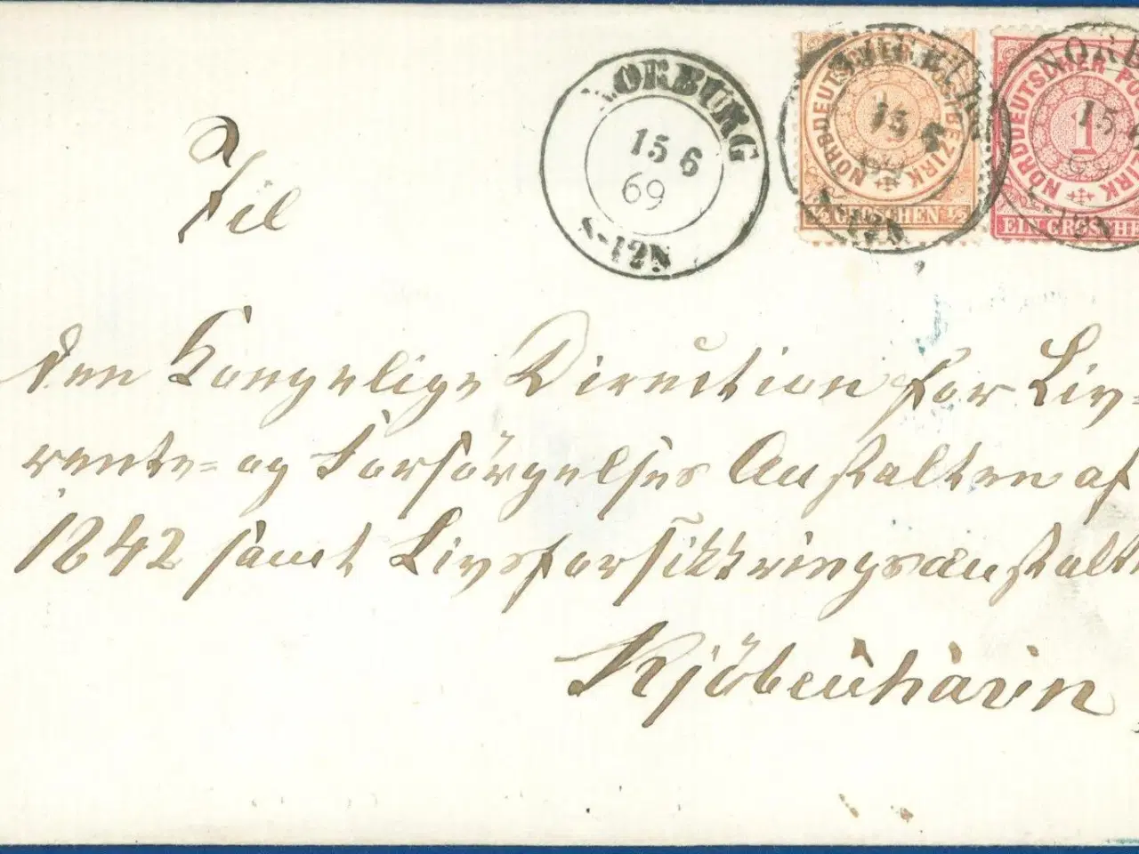 Billede 1 - Nordborg 1869, Norddeutscher Postbezirk