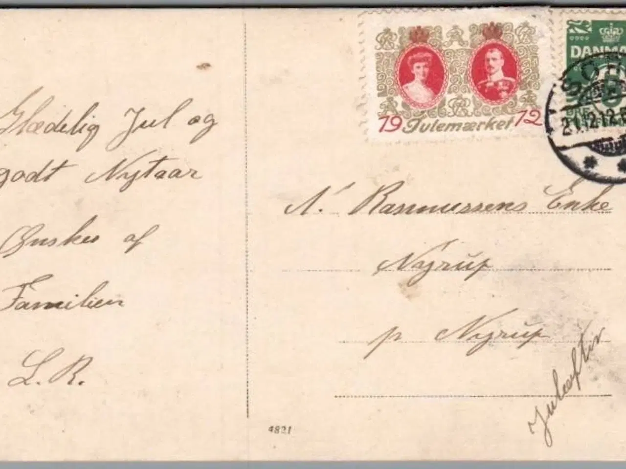 Billede 1 - Julemærke 1912 på Postkort