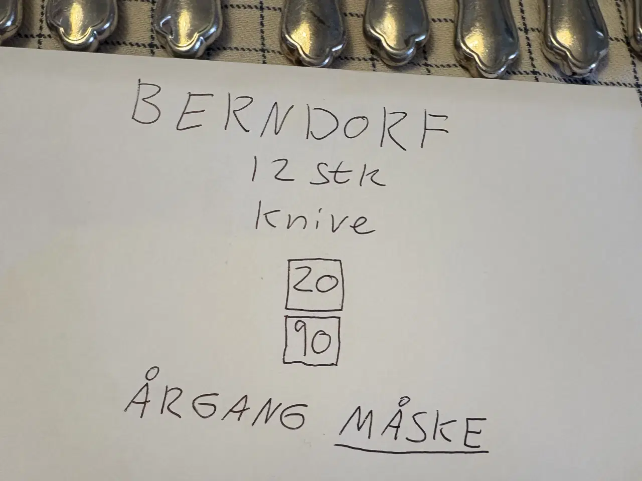 Billede 3 - Berndorf sølvbelagt bestik 12 knive og 12 gafler