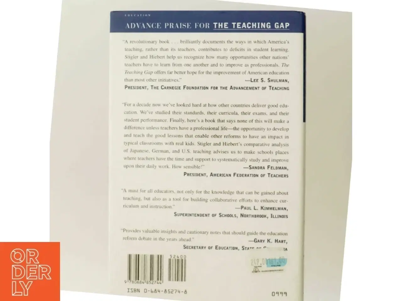 Billede 3 - 'The Teaching Gap - Best Ideas from the World's Teachers for Improving Education in the Classroom, by James W. Stigler, James Hiebert' (bog)