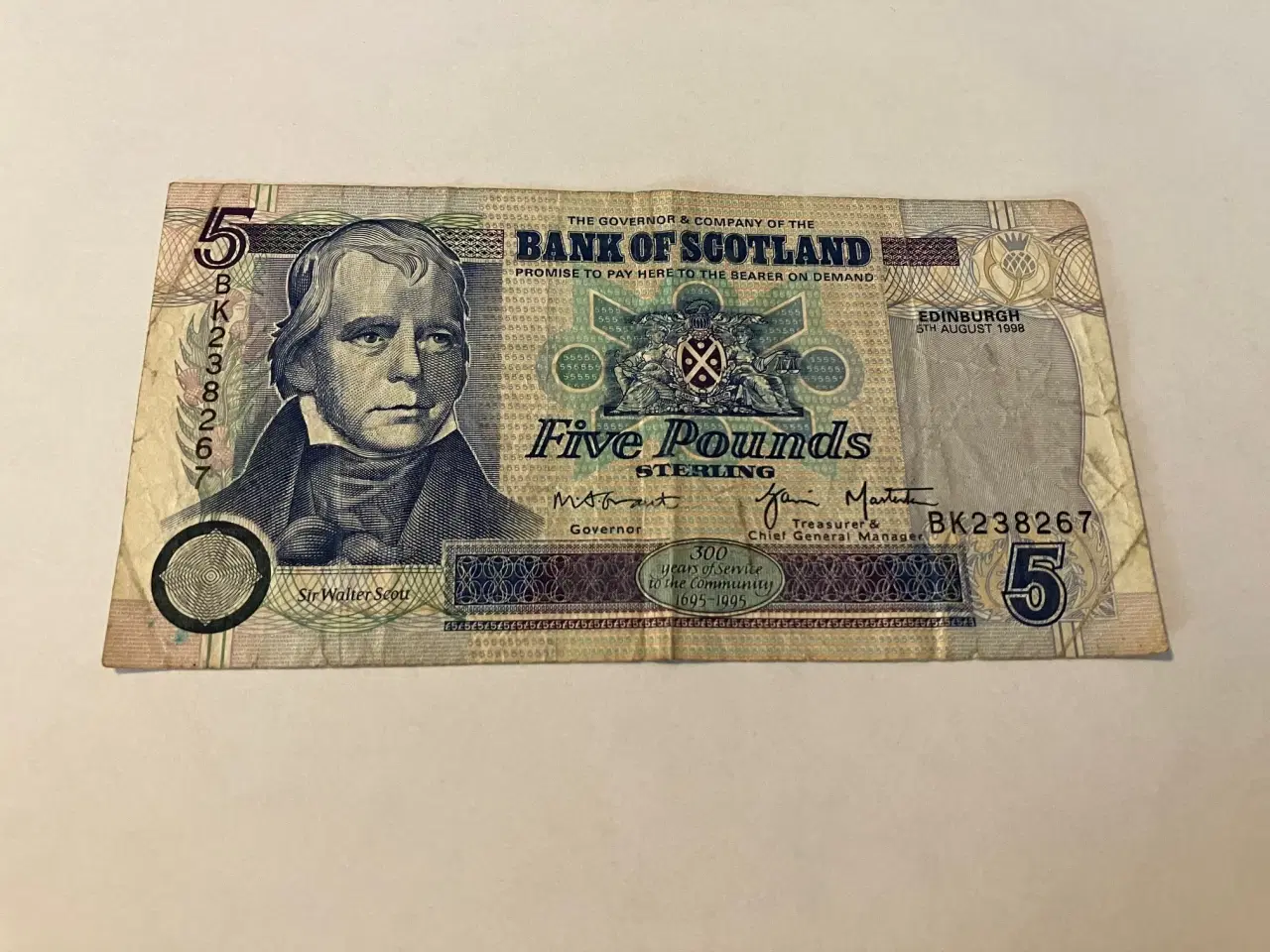 Billede 1 - 5 Pounds Scotland 1998