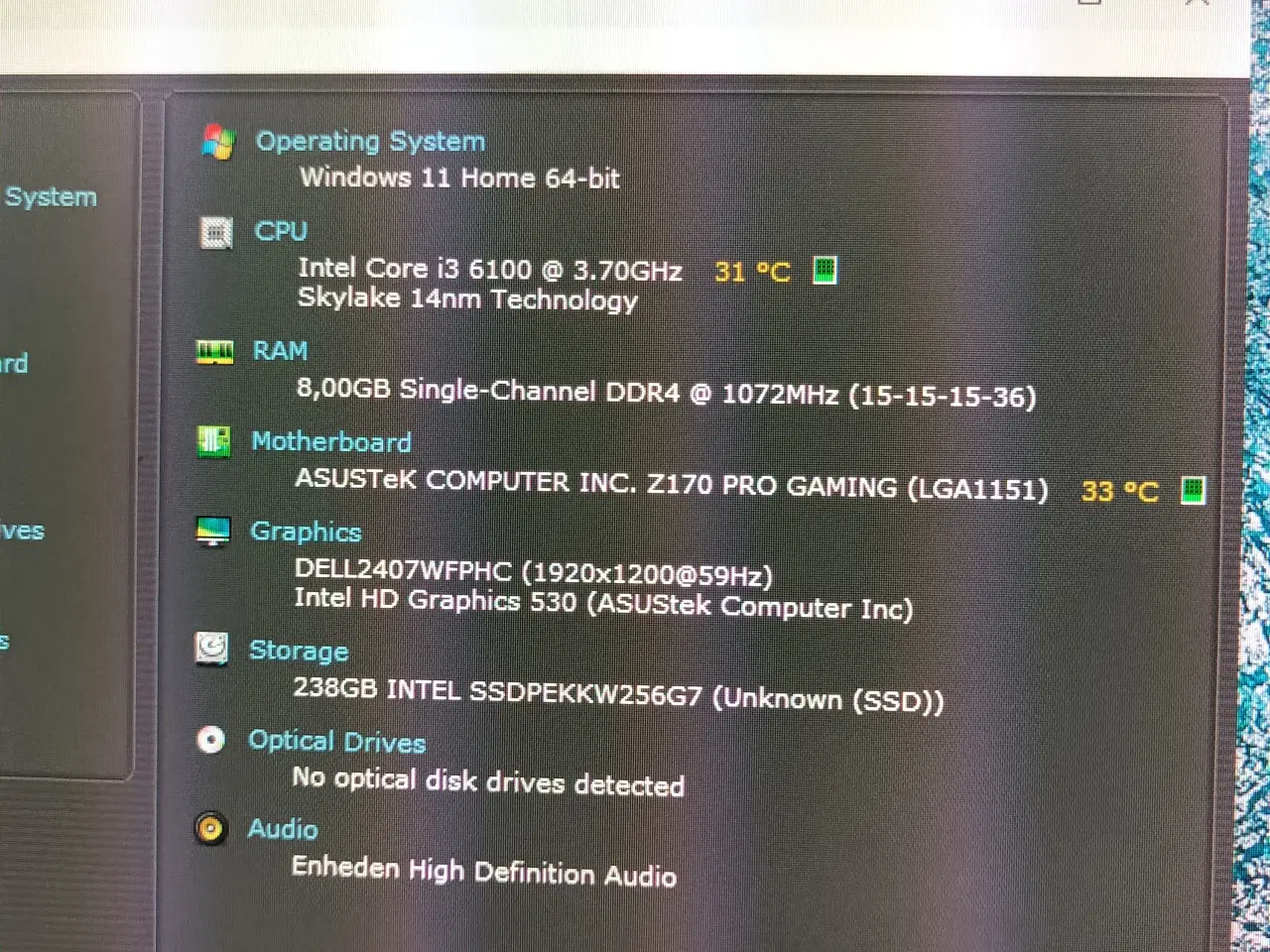 Billede 6 - Asus Z170 Mainboars med cpu - nvme 256gb