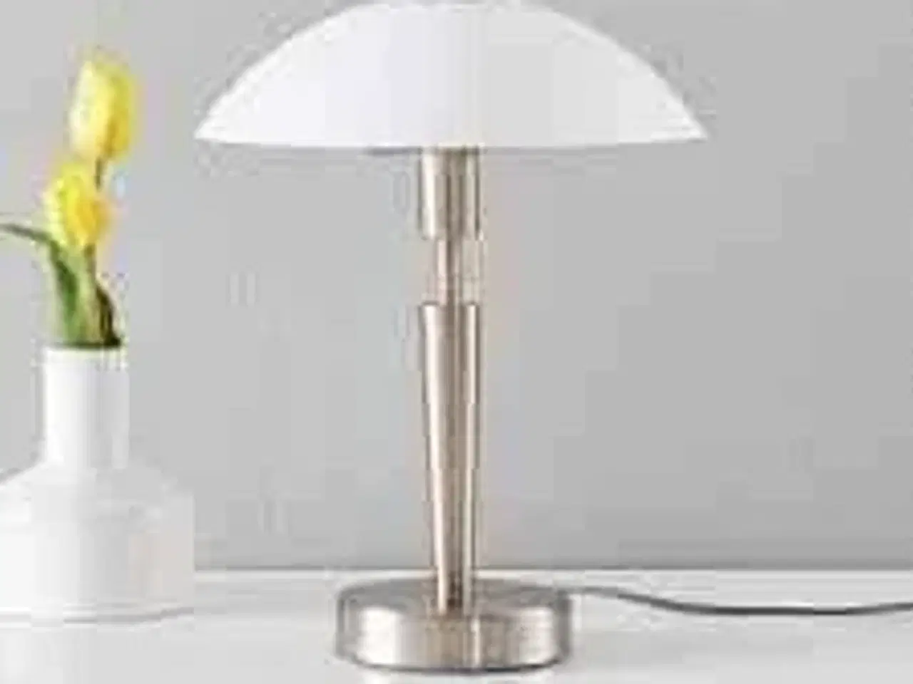 Billede 1 - Eglo Solo 1 bordlampe, nikkel, hvid