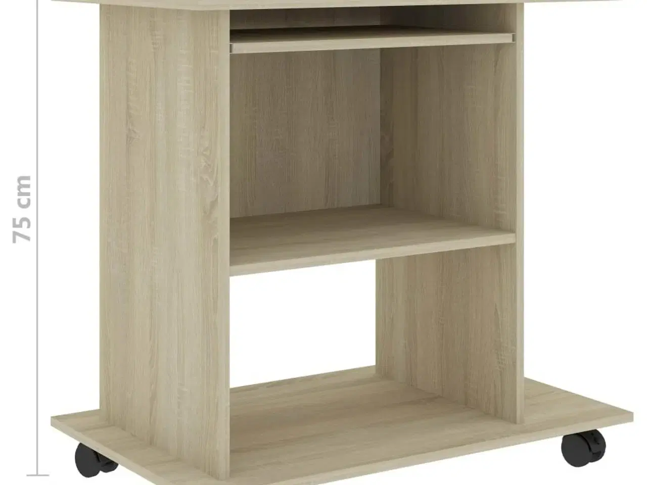 Billede 6 - Computerbord 80x50x75 cm konstrueret træ sonoma-eg
