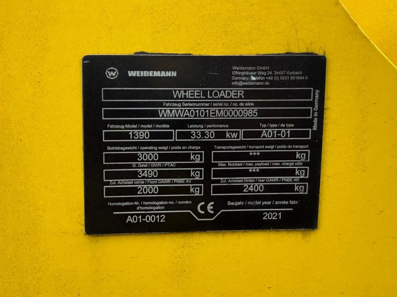 Billede 14 - Weidemann 1390 Kun 300 timer, 45 HK Yanmar motor