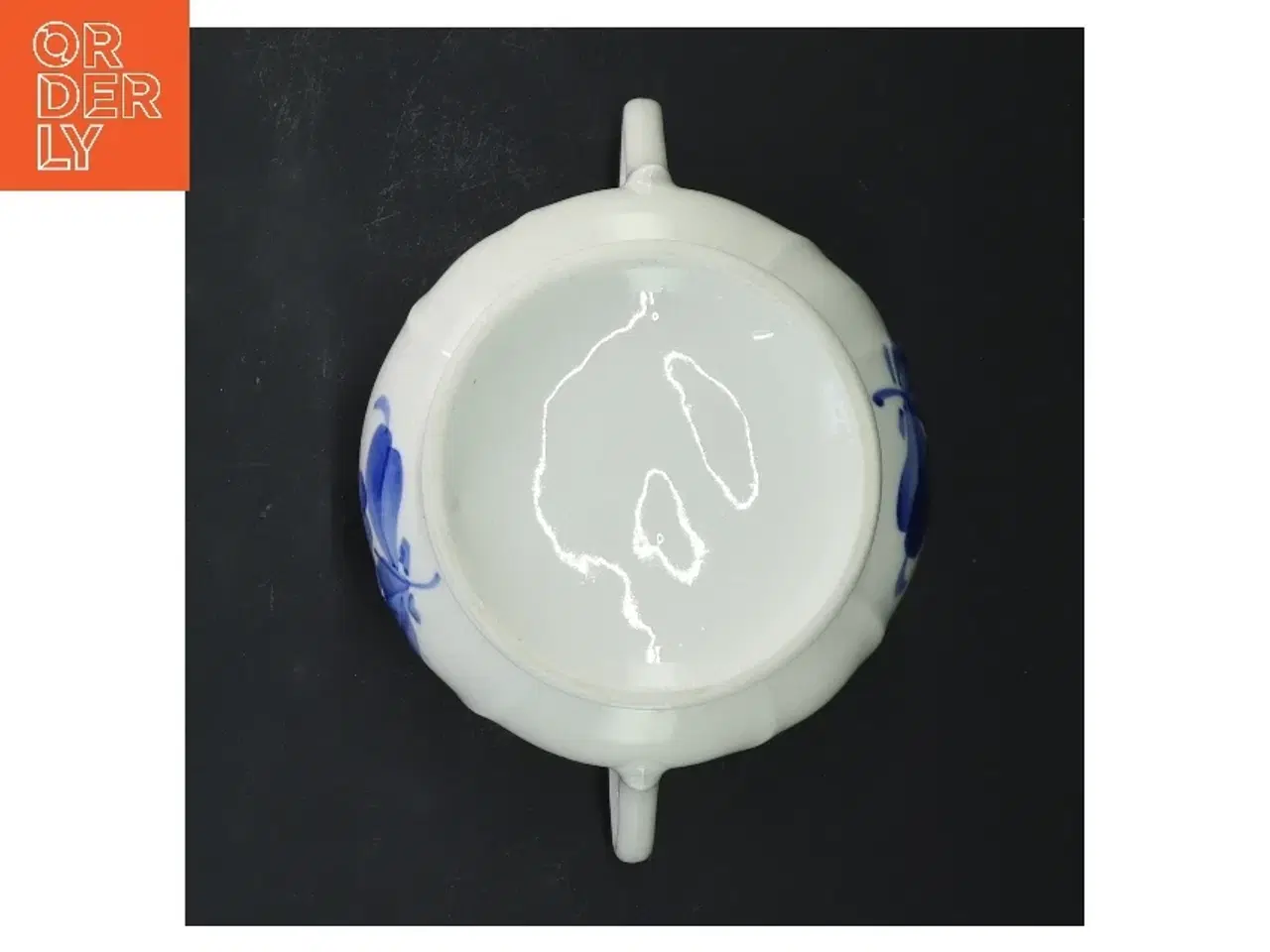 Billede 4 - Sukkerskål med låg og blomsterdekoration (str. 14x12 cm)