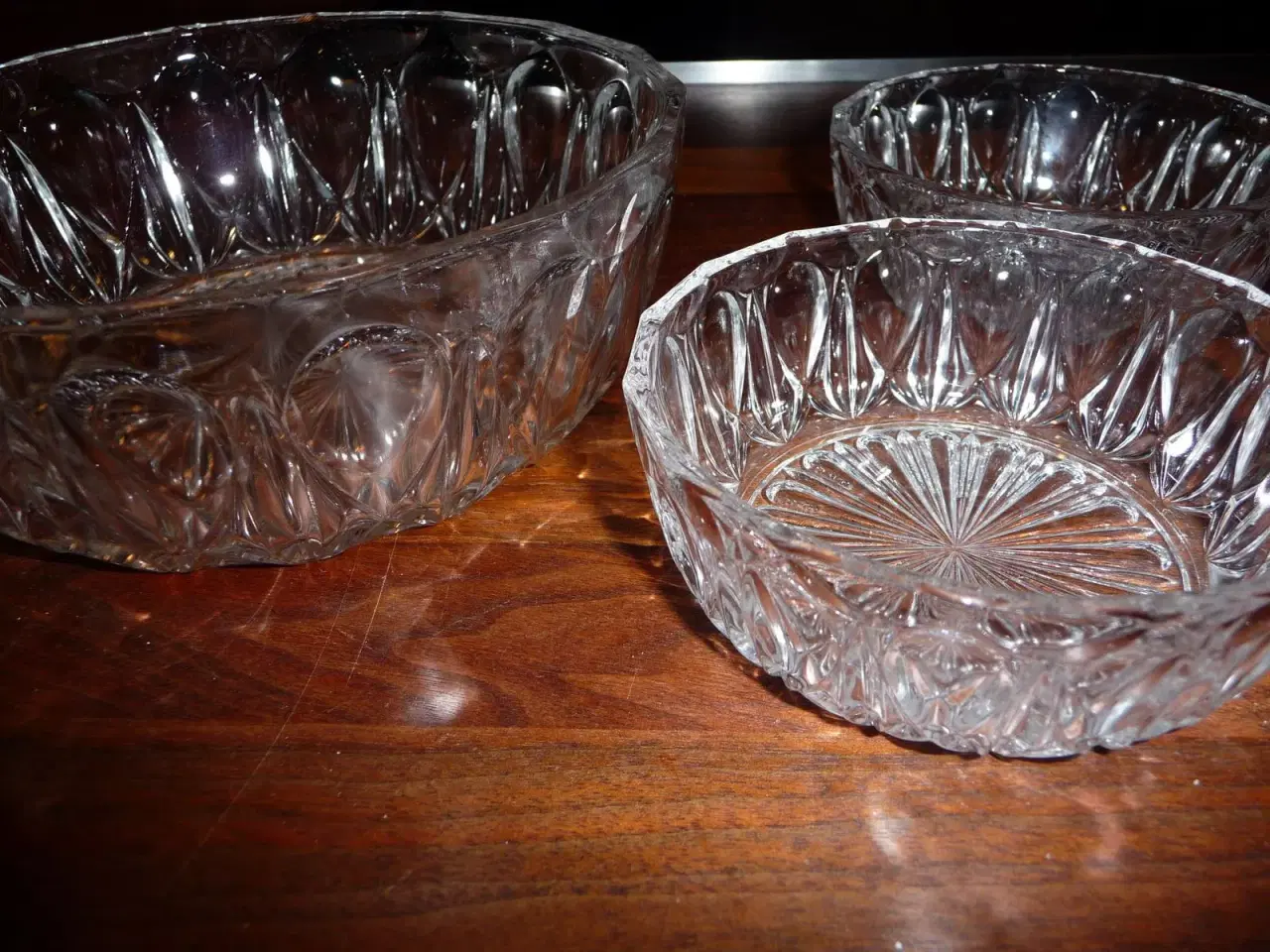 Billede 2 - 3 glas skåle, 2 størelser