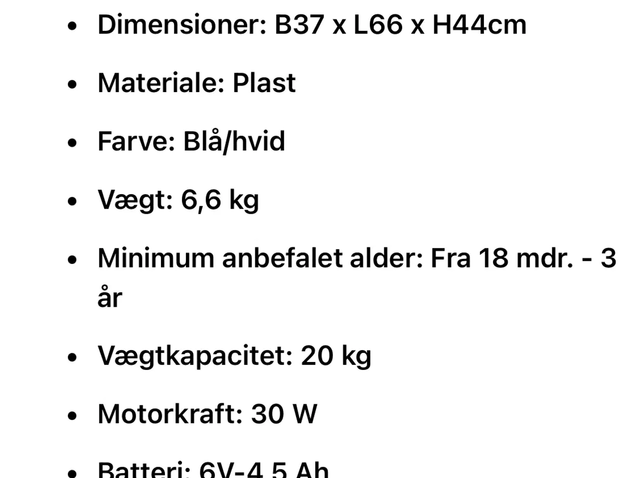 Billede 3 - El motorcykel til små børn