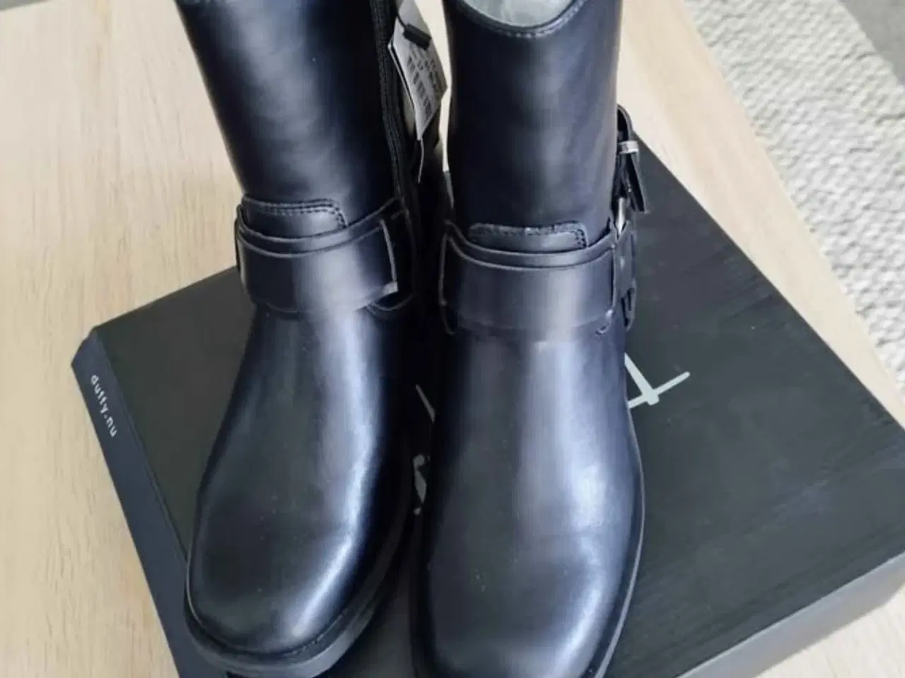 Billede 1 - Duffy 71-62801 Bikerstøvler i sort læder