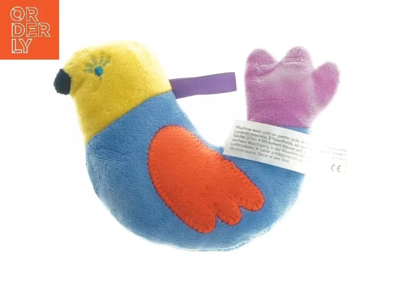 Billede 2 - Farverig rangle formet som en fugl (str. 15 cm)