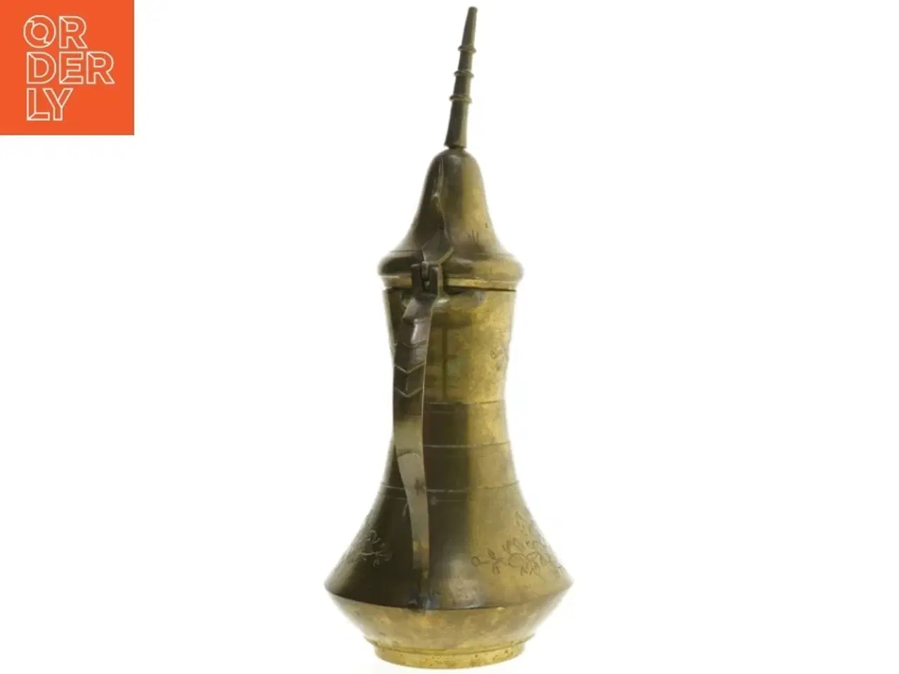 Billede 3 - Traditionel arabisk kaffekande i messing (str. 34,5 cm)