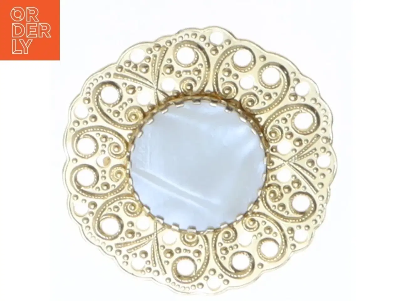 Billede 1 - Guld broche (str. Ø 4 cm)