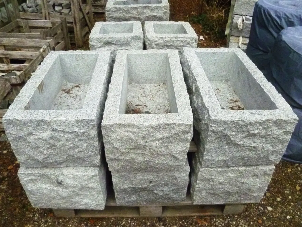 Billede 4 - Ægte håndlavede granit krukker og kummer