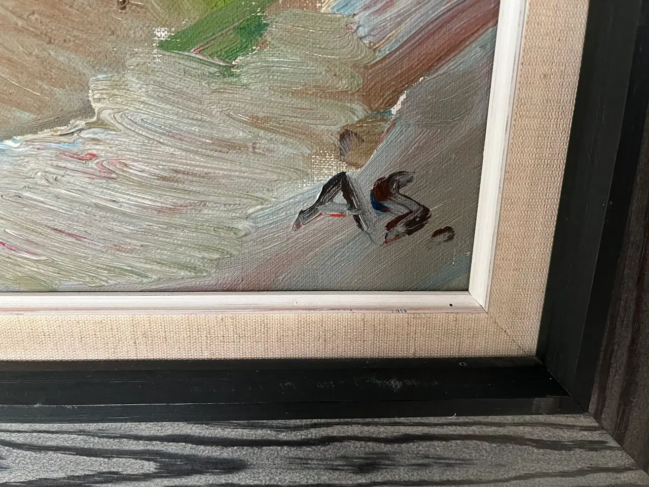 Billede 2 - Oliemaleri landskabsbilled af Aage Strand.