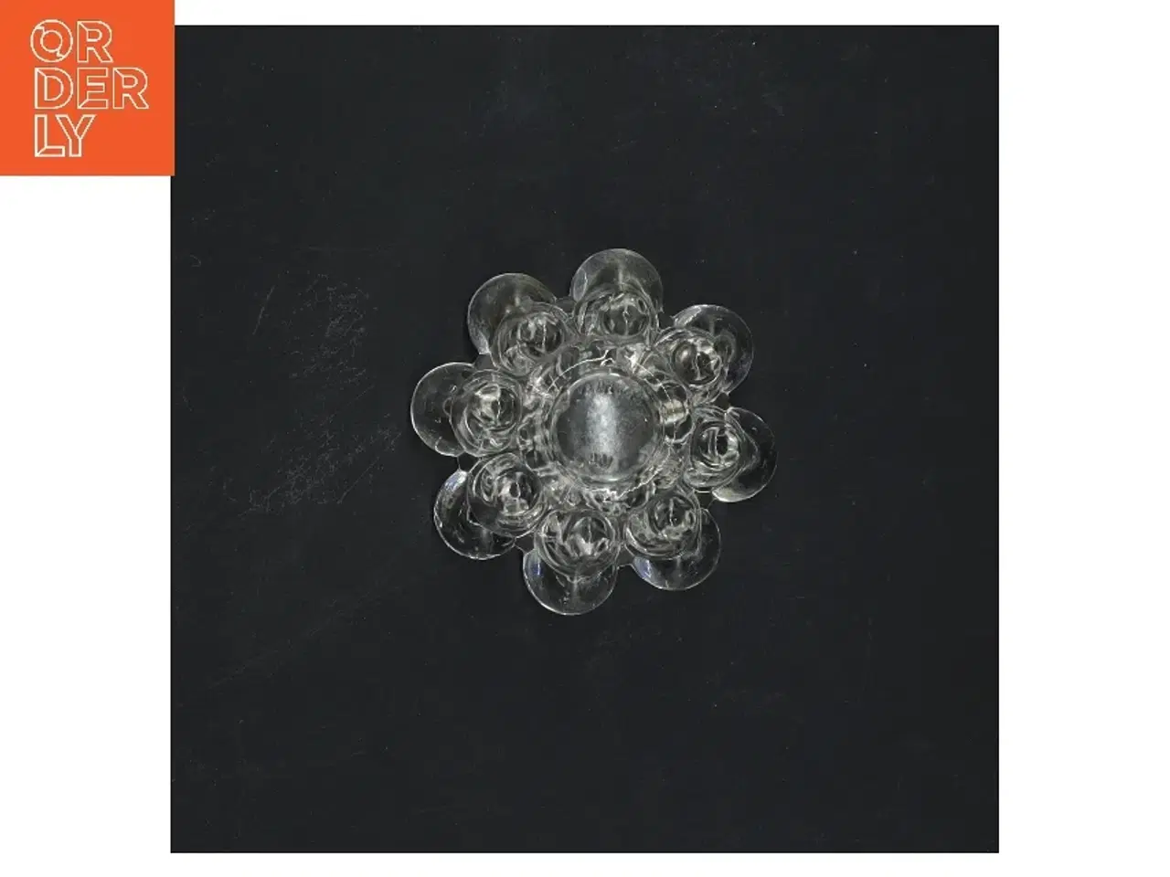 Billede 2 - Dekorativ lysestage i glas (str. Ø 7,5 cm)