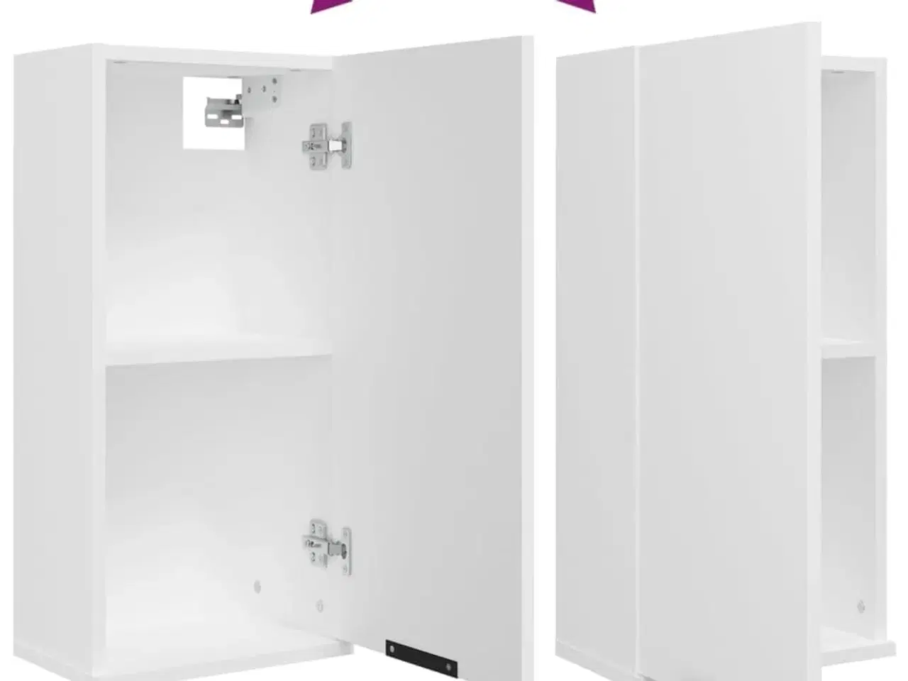 Billede 9 - Væghængt badeværelsesskab 32x20x67 cm hvid
