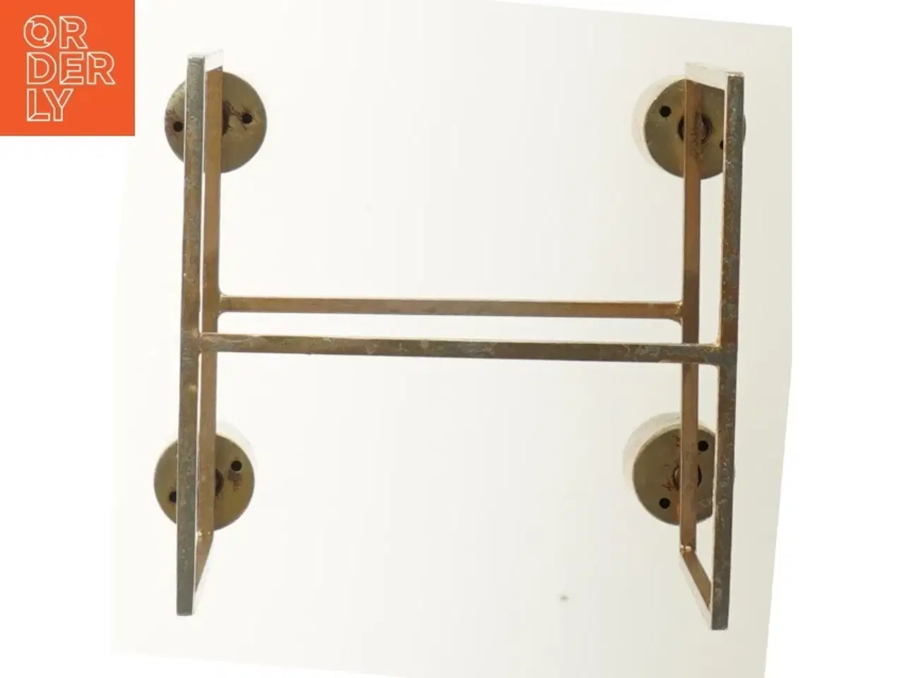 Billede 3 - Firkantet lysestage i guld (str. 19x13,5x13,5 cm)