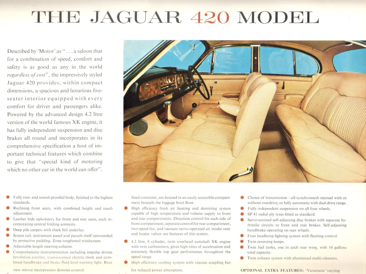 Billede 3 - Jaguar 420 brochure 1967