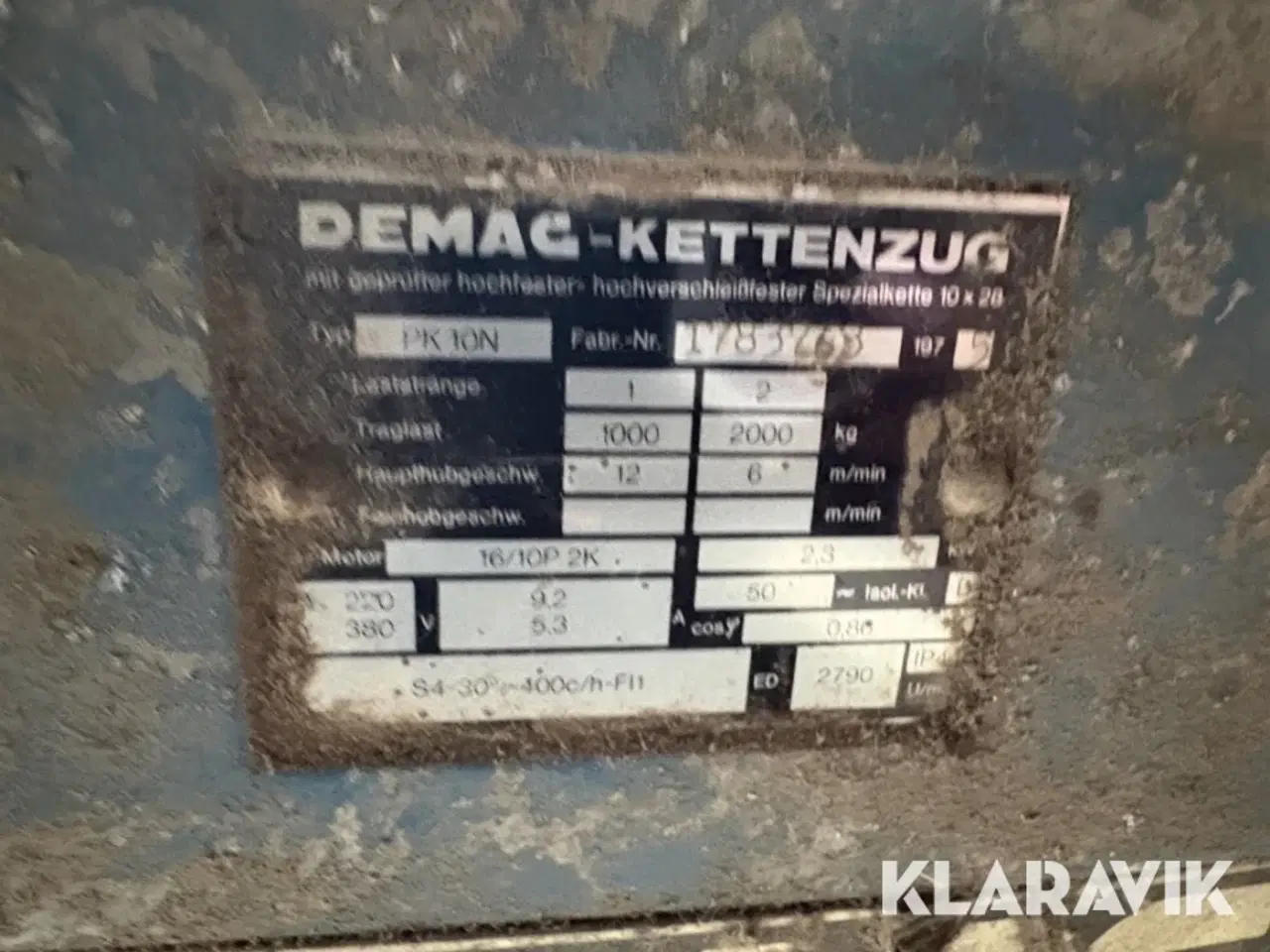 Billede 11 - Hejseværk Demag PK10N