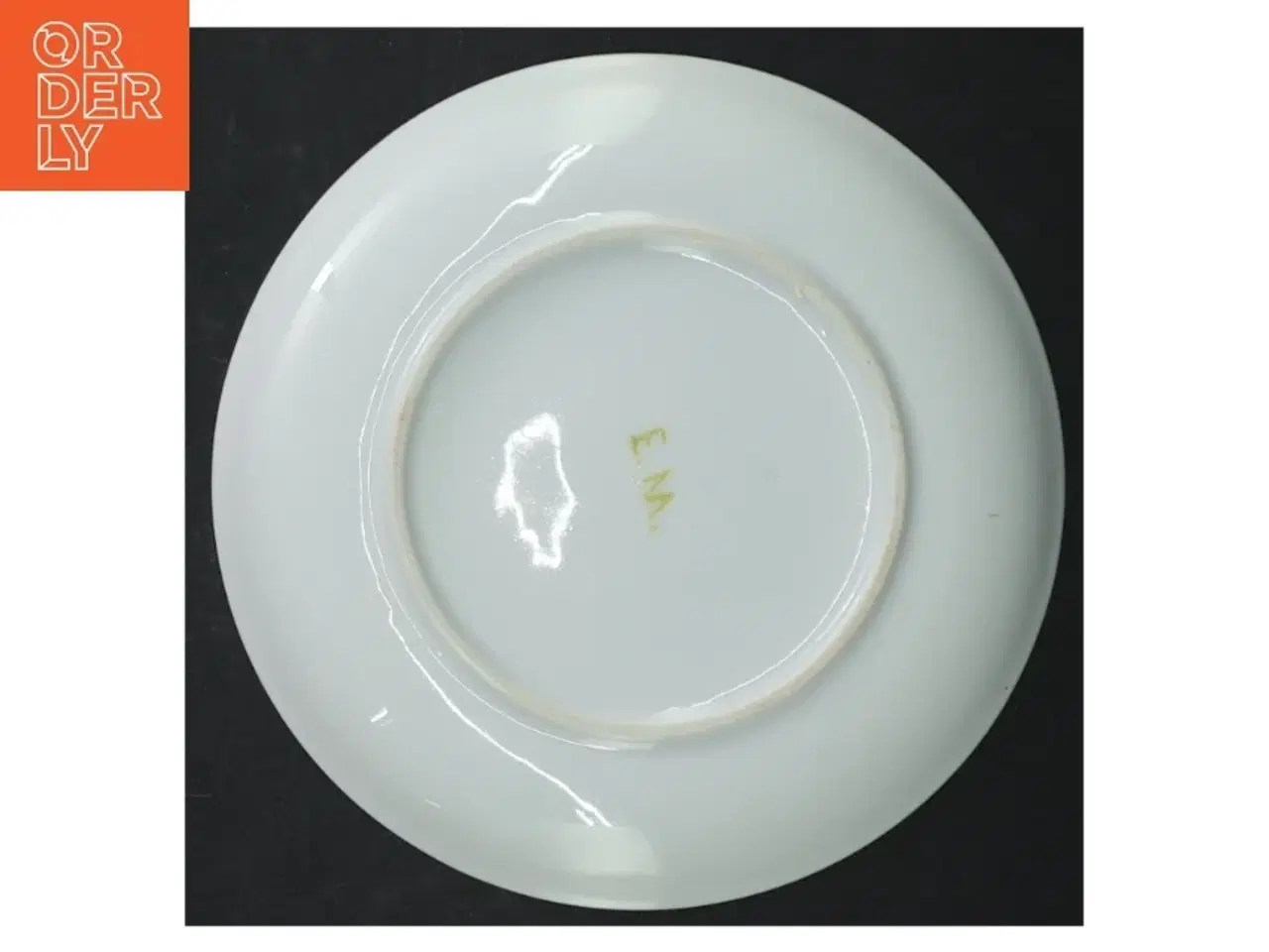 Billede 4 - Dekorativ porcelænstallerken med fuglemotiv fra E. M. (str. Ø. 17 cm)