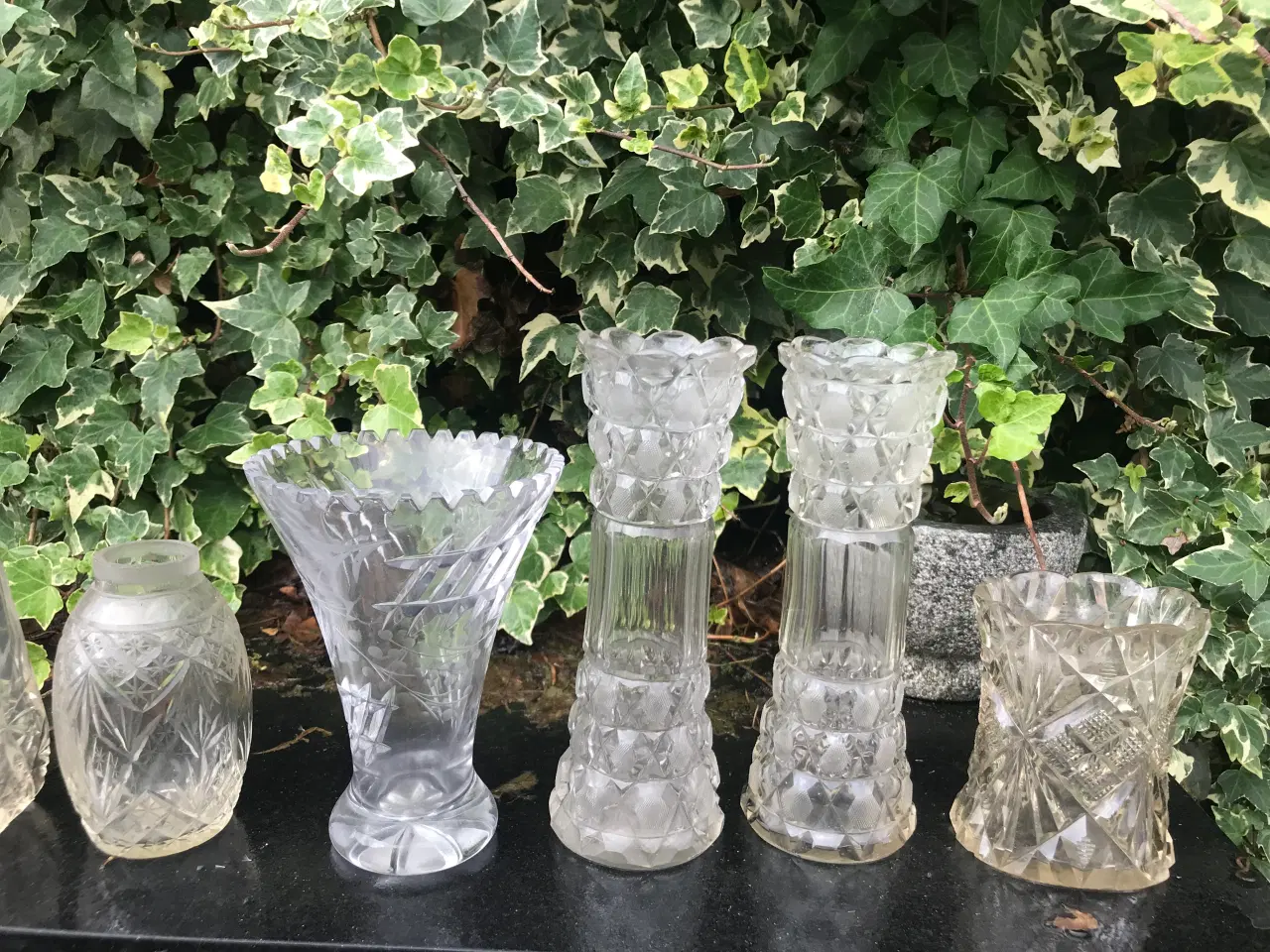 Billede 2 - gamle glasvaser marmor vase