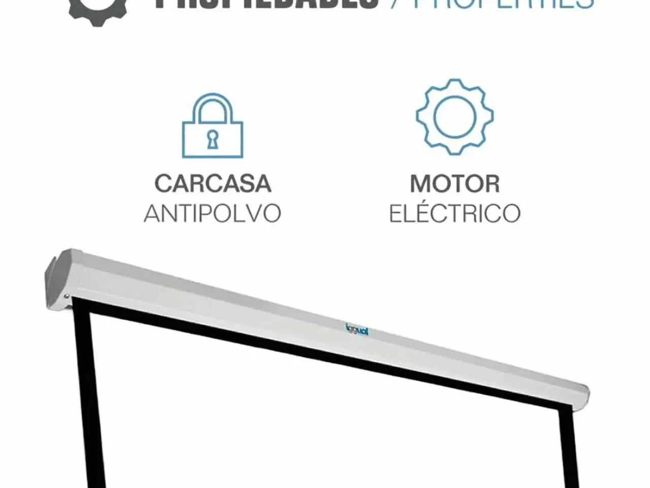 Billede 5 - Projektorlærred elektrisk iggual PSIPS184 84" (184 × 104 cm) 16:9