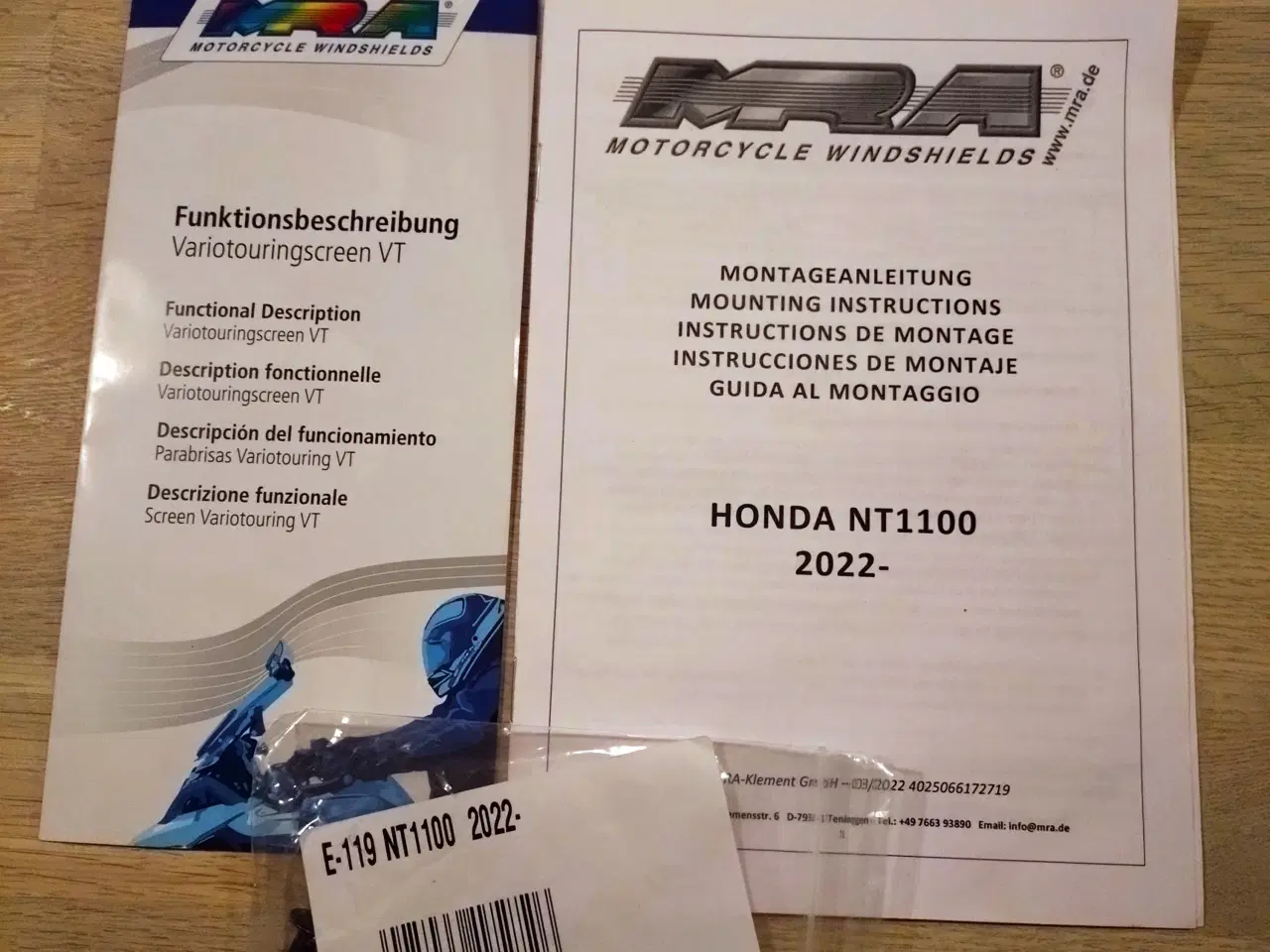 Billede 5 - MRA vindskærm Honda NT 1100