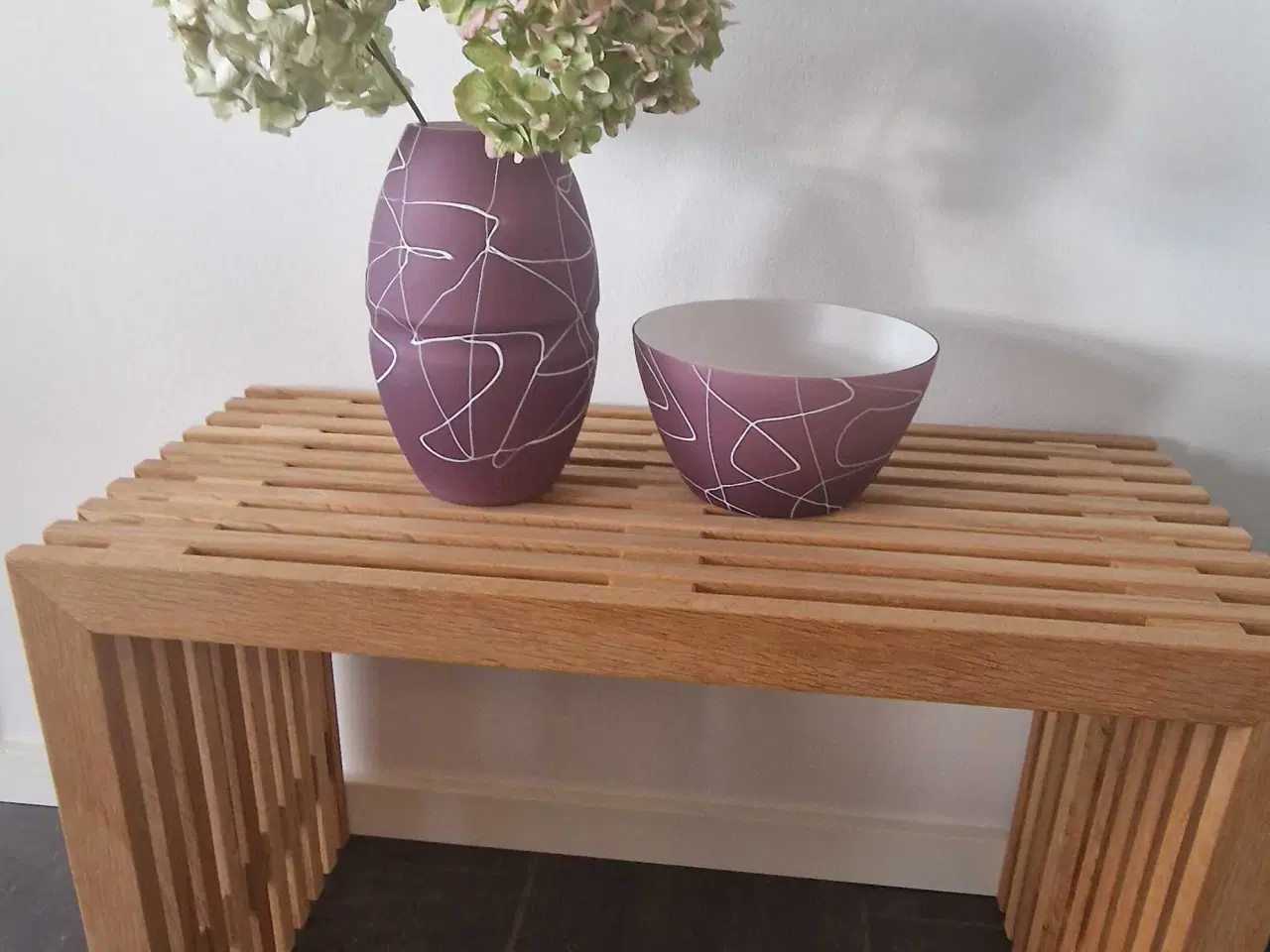 Billede 1 - Vase og skål, sælges som et sæt