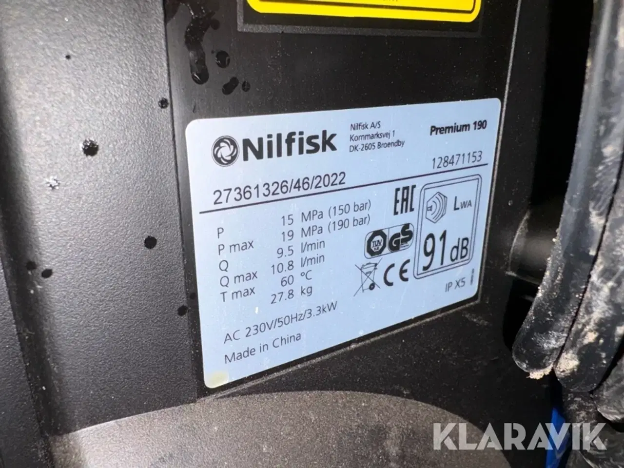 Billede 5 - Højtryksrenser Nilfisk Premium 190