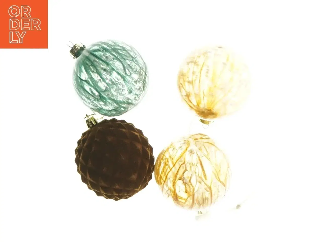 Billede 2 - Julekugler, 4 stk (str. 4 stk 9,5 cm)