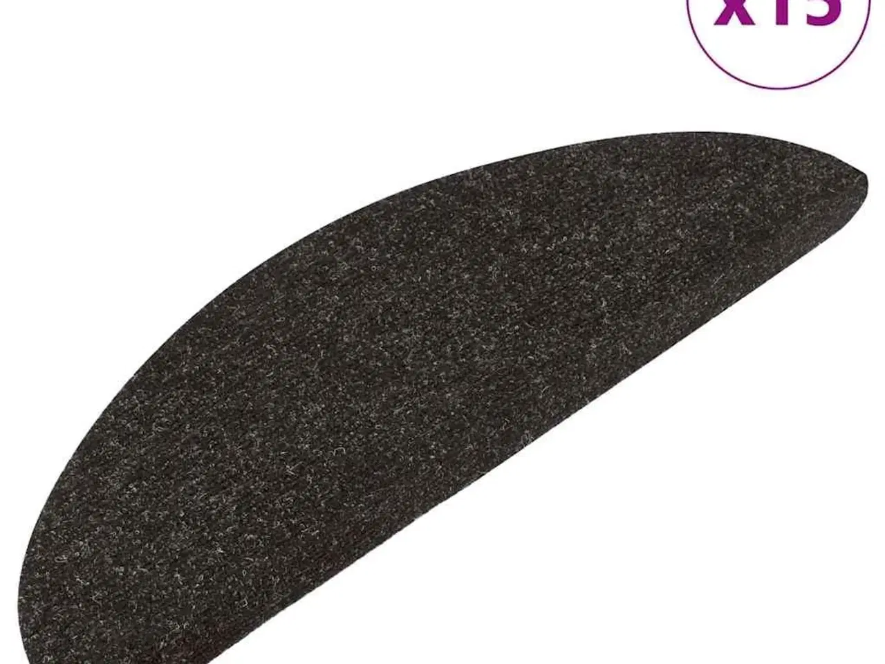 Billede 2 - Selvklæbende trappemåtter 15 stk. 56x17x3 cm sort