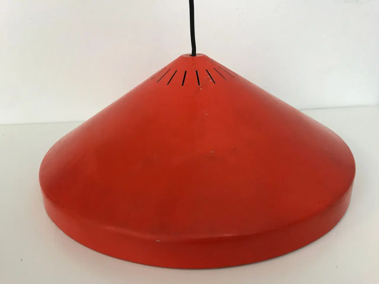 Billede 3 - Retro loftslampe / pendel, orange-rød