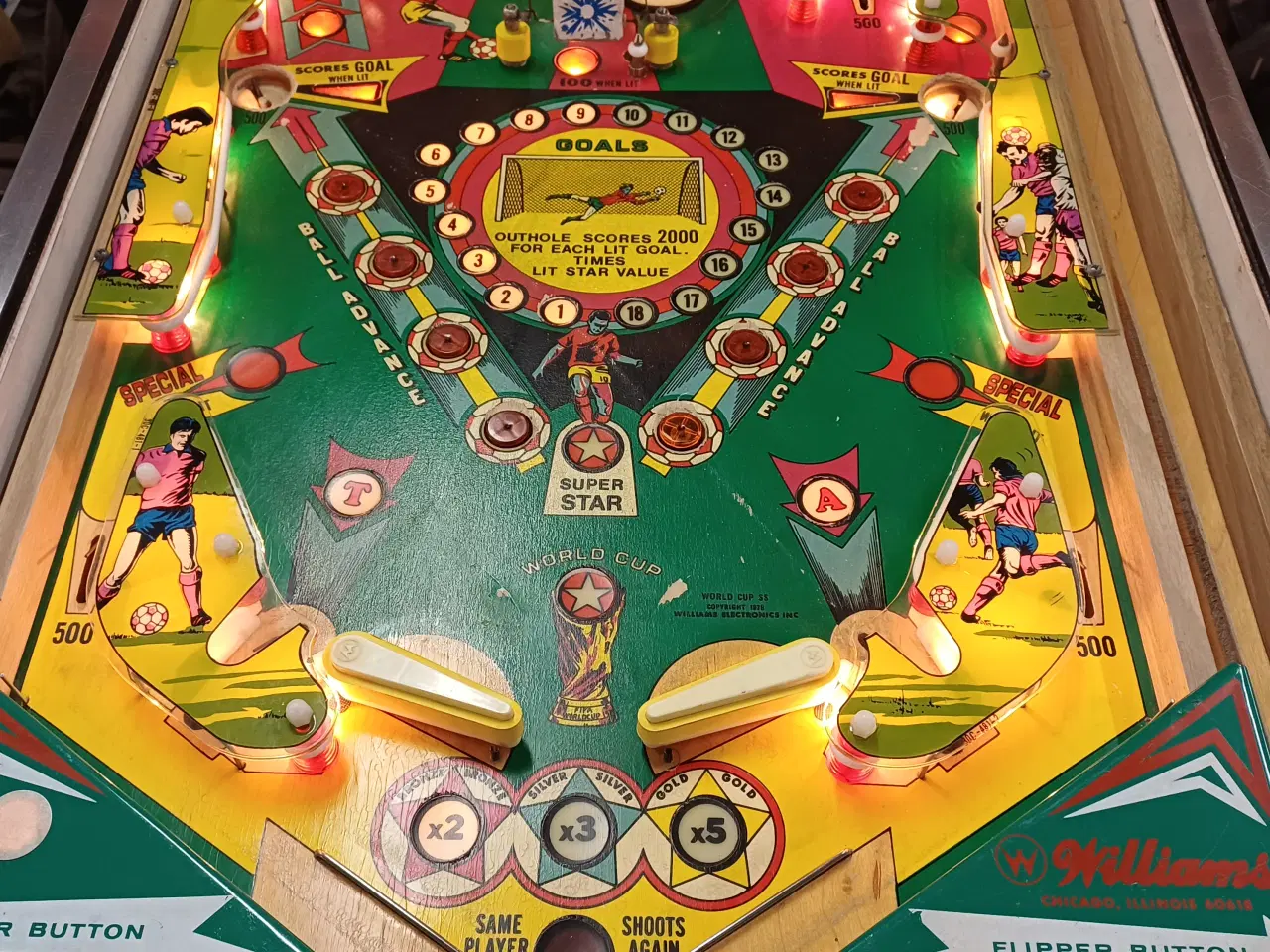 Billede 9 - Nyistandsat flippermaskine - Williams World Cup