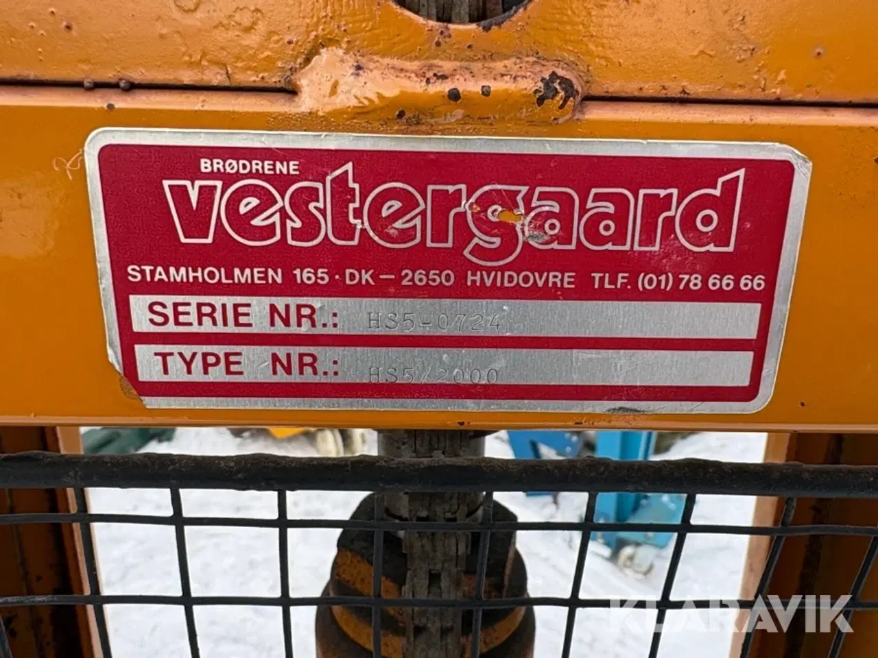 Billede 5 - Palleløfter Vestergaard HS5/2000