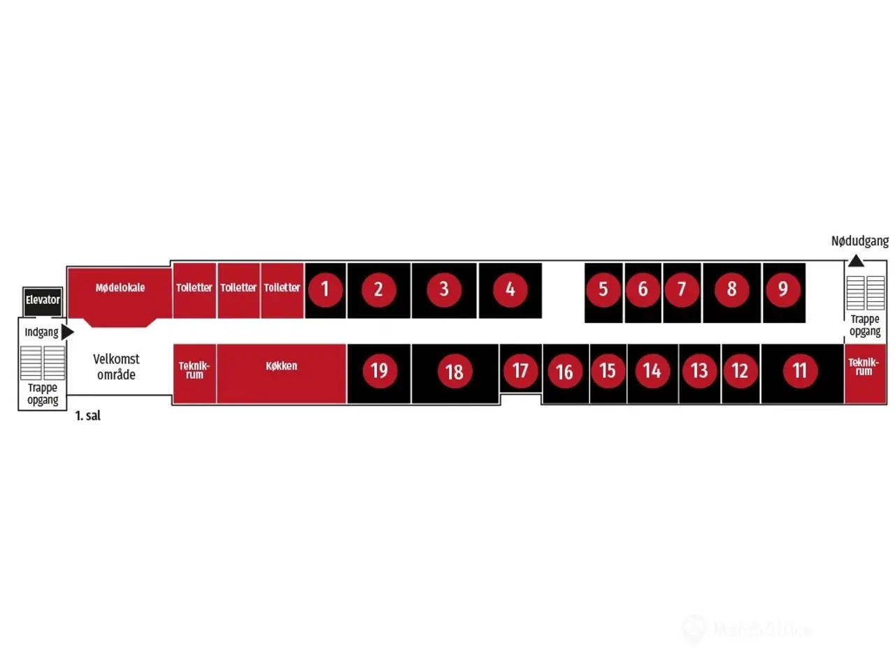 Billede 13 - Lejemål i Storkøbenhavn med kontorfaciliteter og bekvemmeligheder inkluderet.