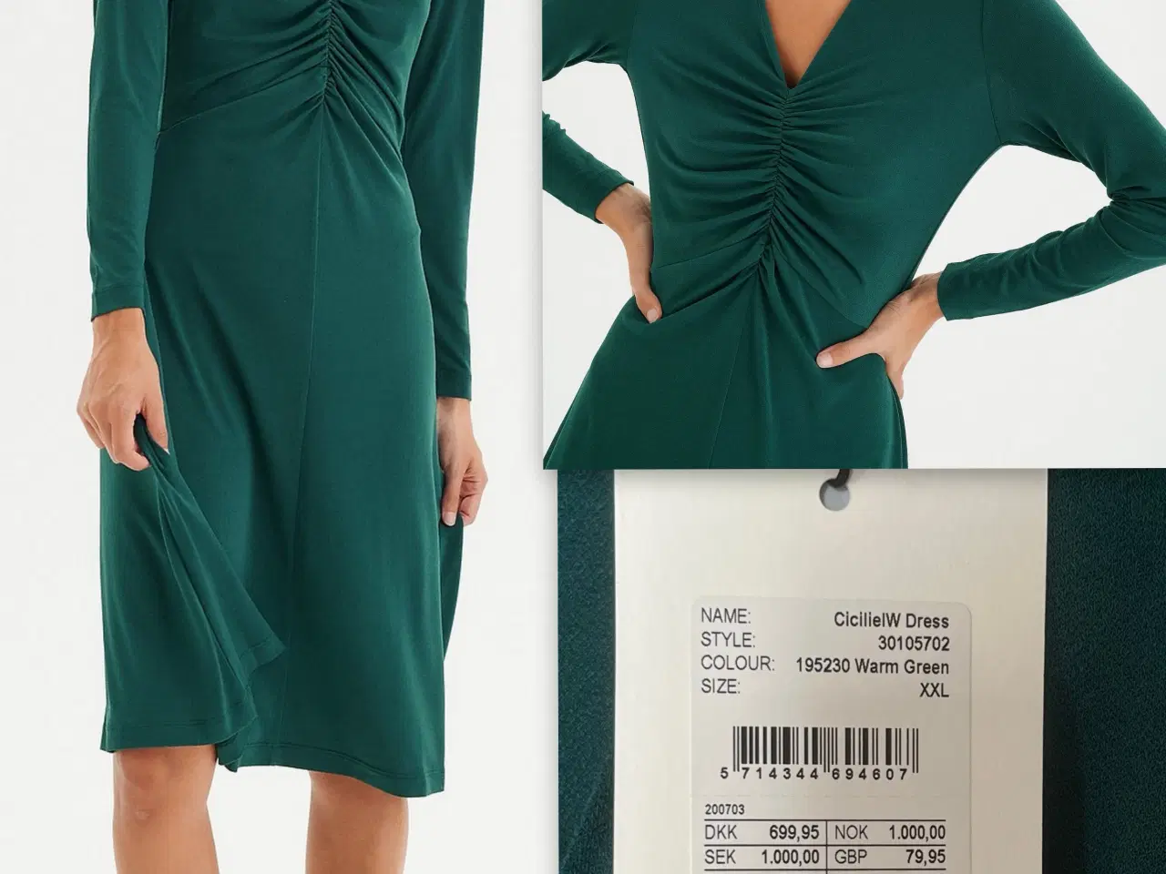 Billede 8 - InWear kjole med flot detalje foran