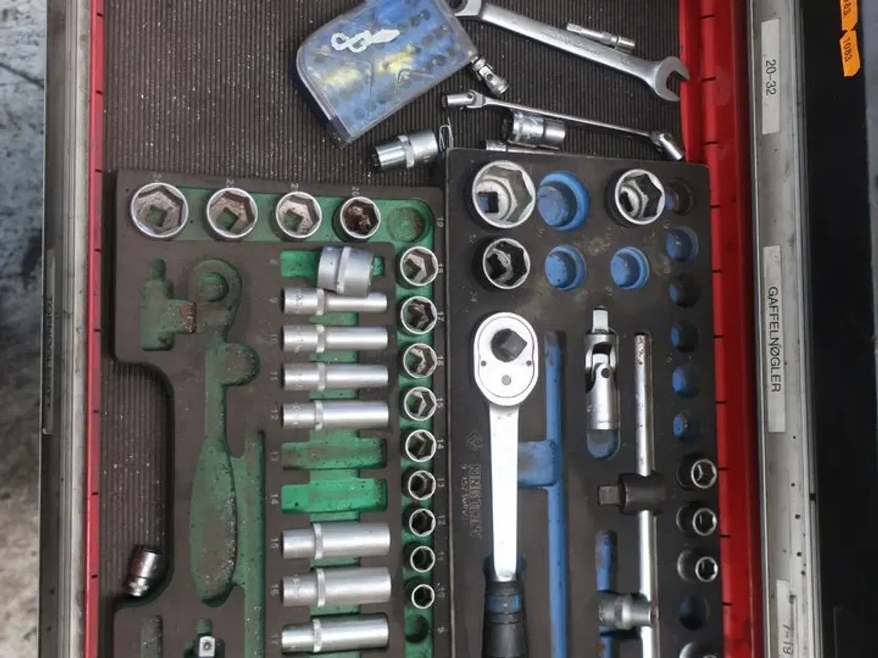 Billede 7 - Værktøjsvogn med div. Værktøj