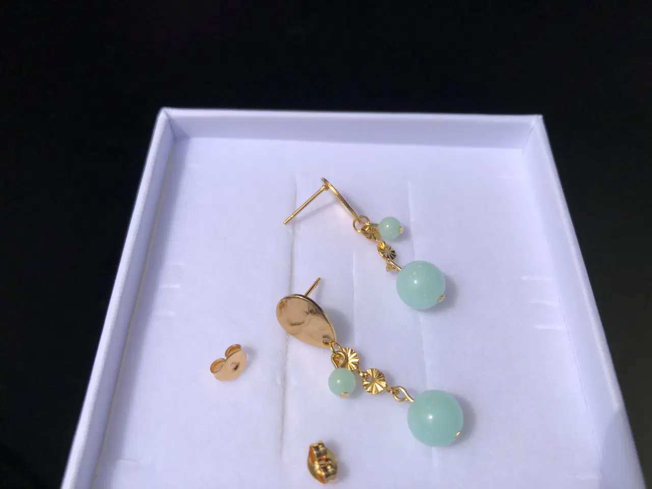 Billede 14 - 🏝️Friske sommer Ørestikker “Guld&Mint” 
