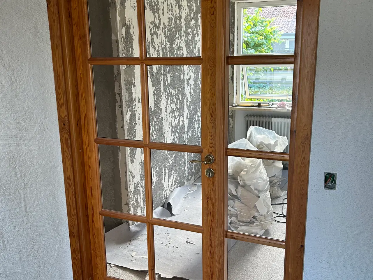 Billede 1 - Glasdør med fast sidestykke