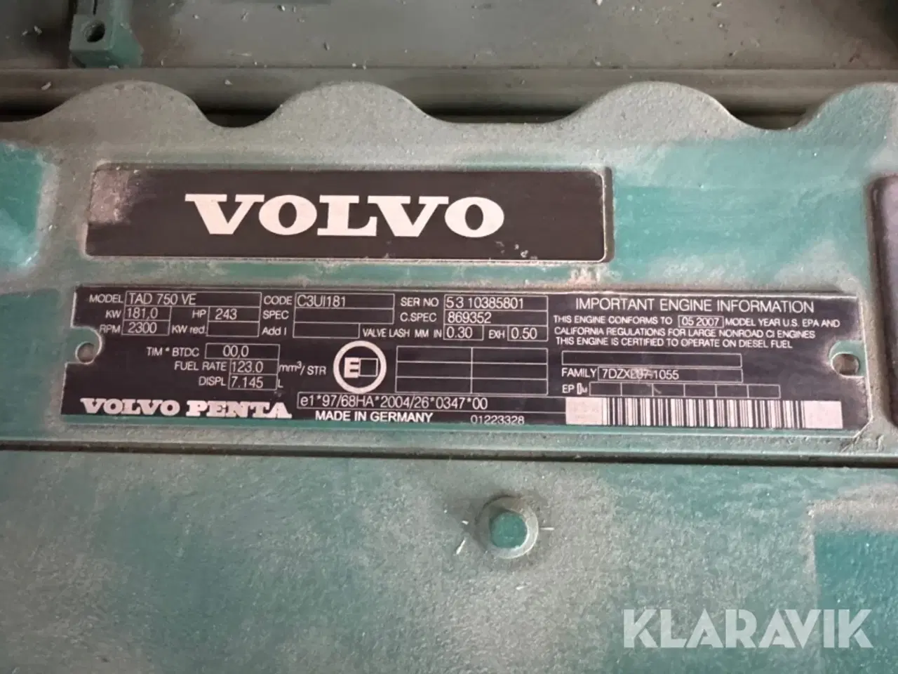 Billede 8 - Bådmotor Volvo Penta TAD 750 VE - Ubrugt