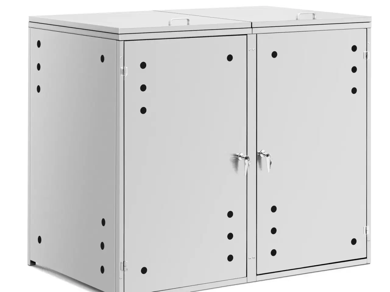 Billede 1 - Skraldespandsskjuler – 2 x 240 l – med lufthuller