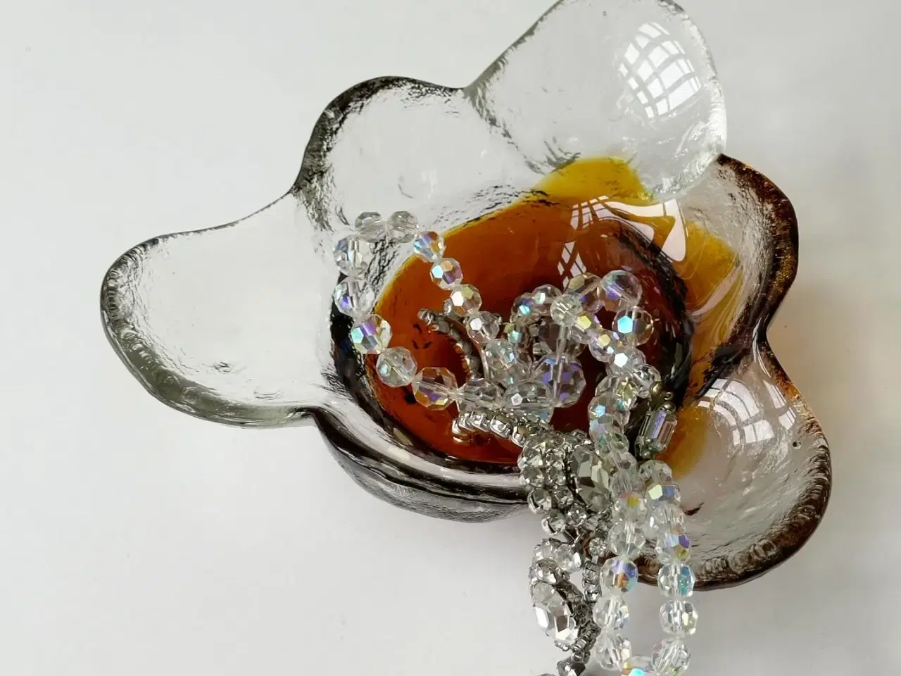 Billede 1 - Pertti Santalahti for Humppila, glasskål m brun bund, Kivi-set