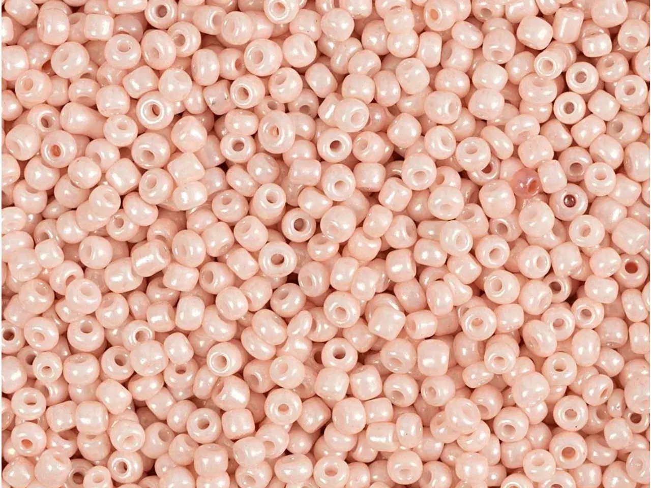 Billede 1 - Rocaiperler, diam. 1,7 mm, str. 15/0, hulstr. 0,5-0,8 mm, støvet rosa, 25g/ 1 pk.